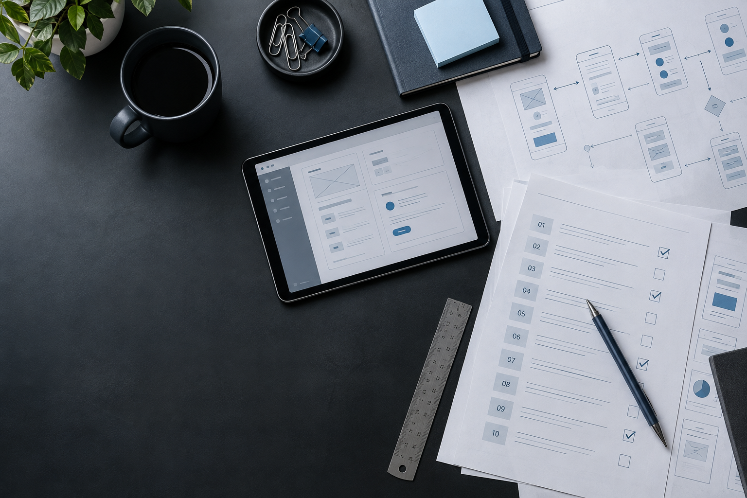 Organized quality assurance documentation workspace
